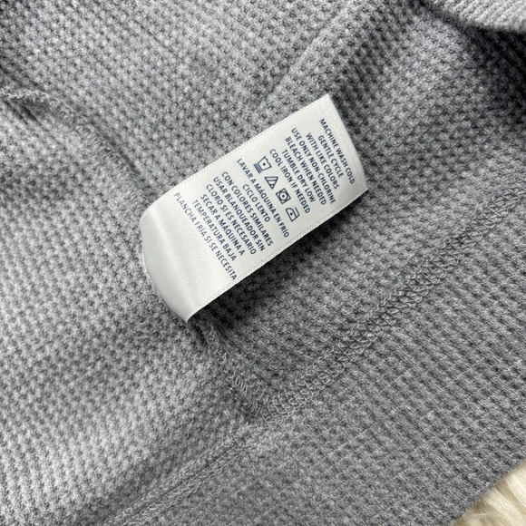 Splendid Women's XL Gray Waffle Knit Open Hooded Cardigan Lounge Cozycore - Picture 5 of 6